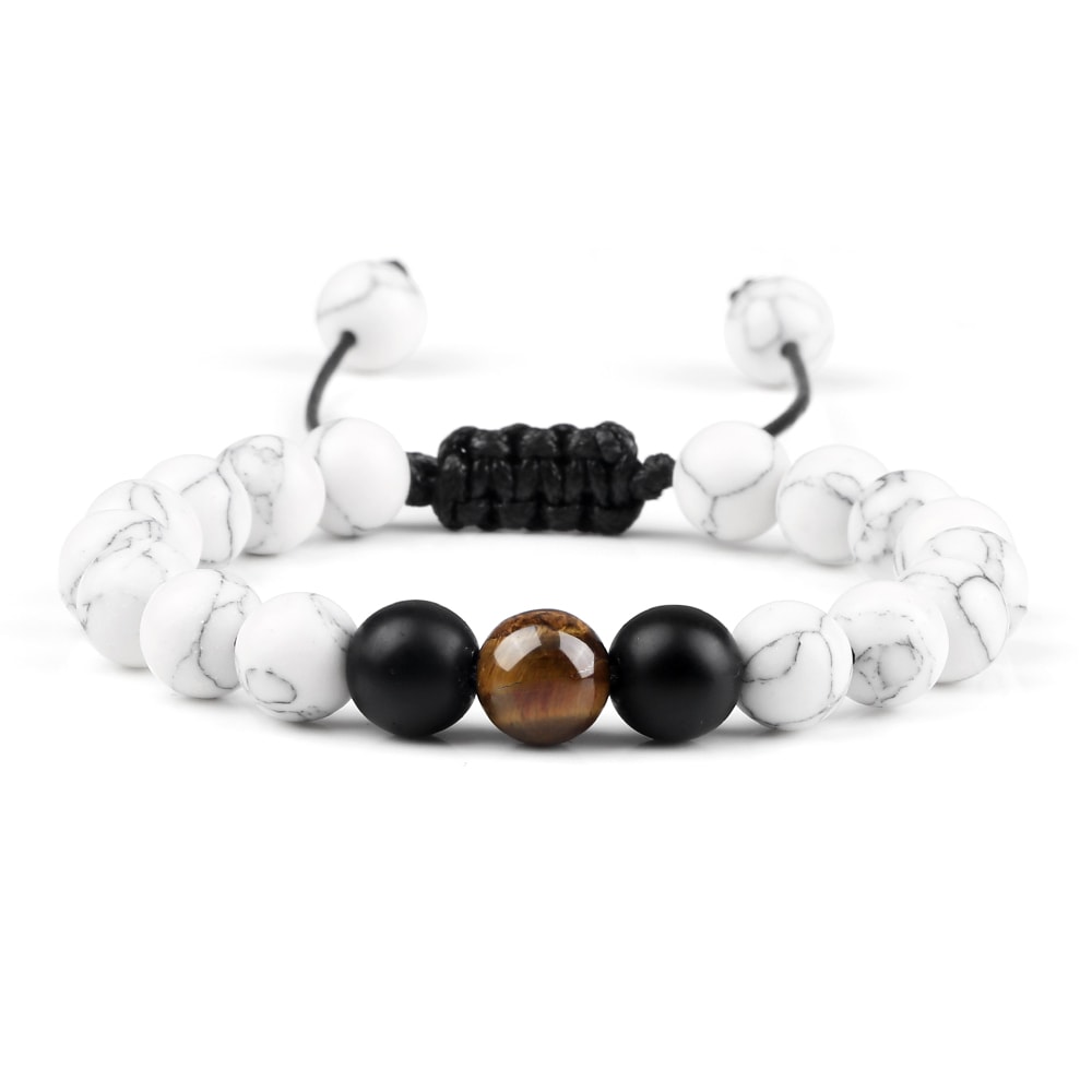 Natural Stone Beads Bracelet For Women Men Handmade Lava Tiger Eye Bangle Energy Healing Jewelry Gi 11