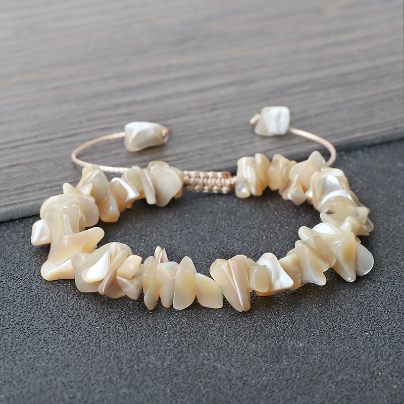Bohemia Natural Shell Bracelet For Women Men Irregular Beach Handmade Adjustable Bangle Fashion Jew 3
