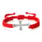 Men Crystal Cross Pendant Bracelet Adjustable Red Black Braided Friendship Jewelry For Women 5