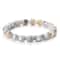 Natural Stone White Bracelet For Women Pink Quartz Onyx Agates Lava Beads Stretch Bangles 5