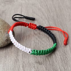national flag braided bracelets, adjustable charm bangles for women and men, woven thread rope country jewelry