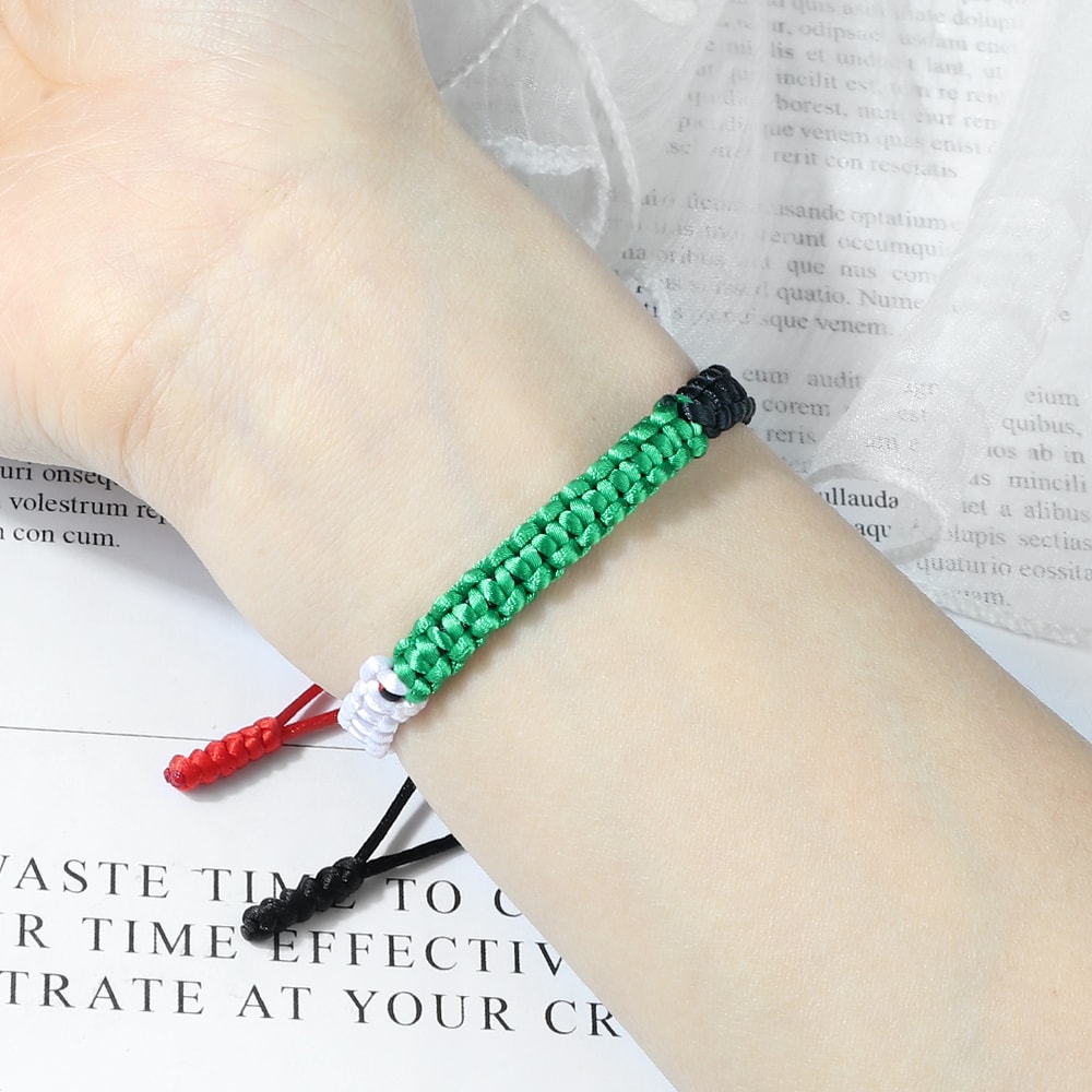 National Flag Braided Bracelets Adjustable Charm Bangles For Women And Men Woven Thread Rope Countr 4