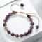 Women Healing Energy Bracelet Natural Gemstone Beads Irregular Shaped Cut Surface Beads Bracelet Ch 7