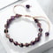 Women Healing Energy Bracelet Natural Gemstone Beads Irregular Shaped Cut Surface Beads Bracelet Ch 7