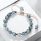 Women Healing Energy Bracelet Natural Gemstone Beads Irregular Shaped Cut Surface Beads Bracelet Ch 12