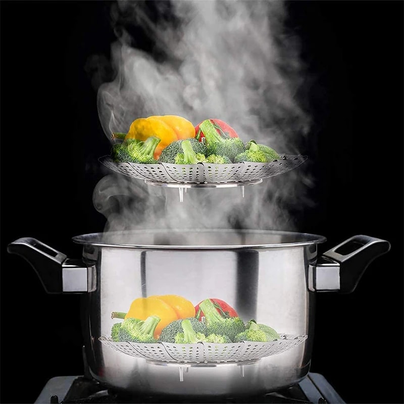 Expandable Collapsible Stainless Steel Steamer Basket Vegetable Insert For Healthy Steam Cooking Fo 5