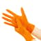 Heavy Duty Orange Nitrile Gloves Industrial Disposable Gloves Diamond Textured Grip Mechanic Safety 0