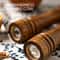 Classical Oak Wood Pepper Spice Mill Grinder Set Handheld Seasoning Adjustable Mills Grinder With C