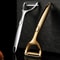 Golden Vegetable Peeler Potato Carrot Peeler Stainless Steel Kitchen Tool With NonSlip Handle 2