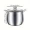 Large capacity stainless steel soup pot, household noodle cooking pot, stewed chicken soup pot, suitable for induction