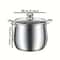 Large capacity stainless steel soup pot, household noodle cooking pot, stewed chicken soup pot, suitable for induction