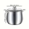 Large capacity stainless steel soup pot, household noodle cooking pot, stewed chicken soup pot, suitable for induction