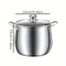 Large capacity stainless steel soup pot, household noodle cooking pot, stewed chicken soup pot, suitable for induction