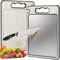 Stainless Steel Cutting Board Set Double Sided Kitchen Chopping Boards Dishwasher Safe Meat And Veg 0