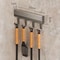 Punch Free Wall Mounted Hooks Rack For Kitchen Utensils Towel Coat Bathroom Storage MultiPurpose Ho 6