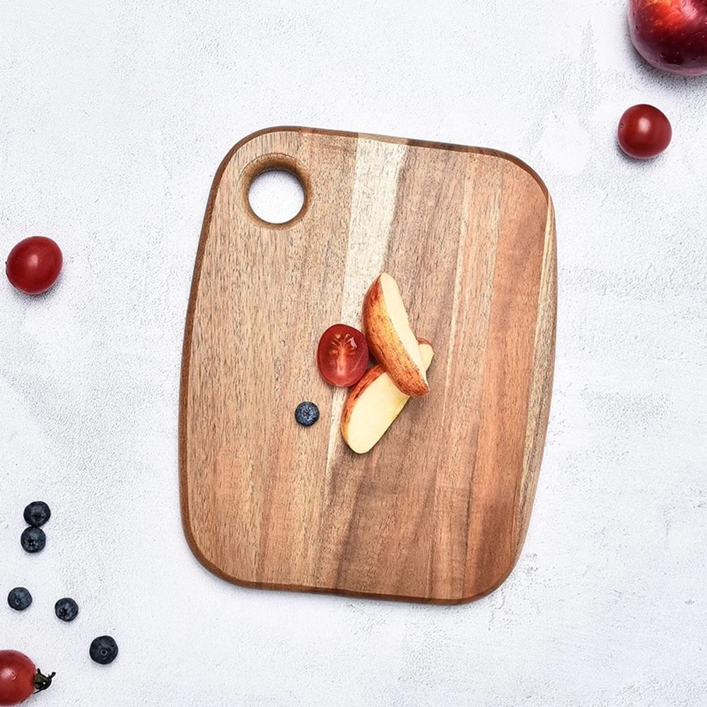 Acacia Wood Cutting Board MultiUse Portable Kitchen Cutter For Meat Vegetables Fruit Slicing 1