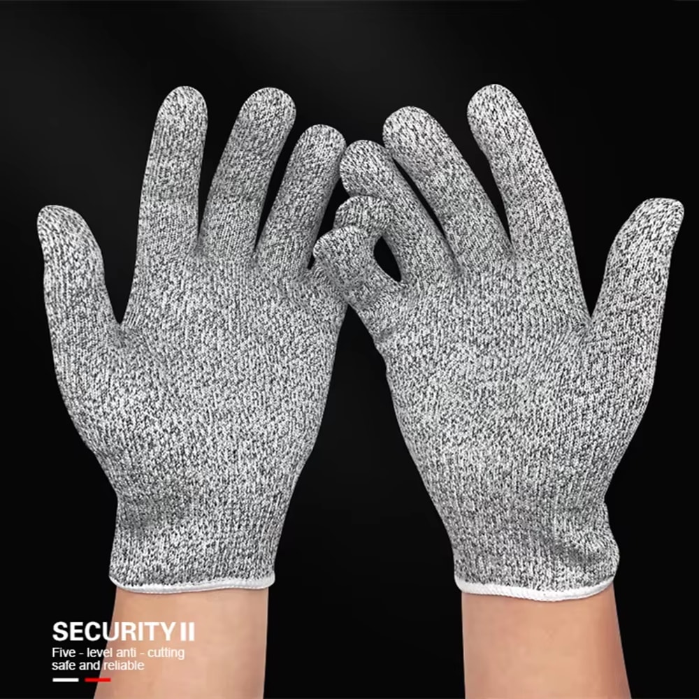 AntiCut Gloves For Kitchen Work Stainless Steel Wire Safety Protective Cutting Resistant Butcher Me 5