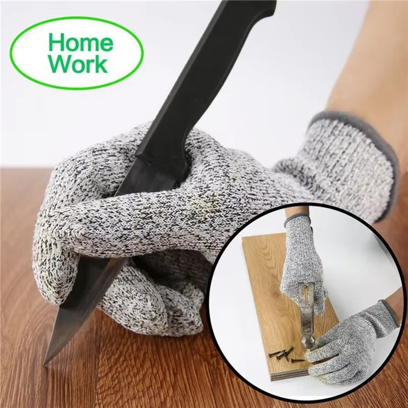 AntiCut Gloves For Kitchen Work Stainless Steel Wire Safety Protective Cutting Resistant Butcher Me 4