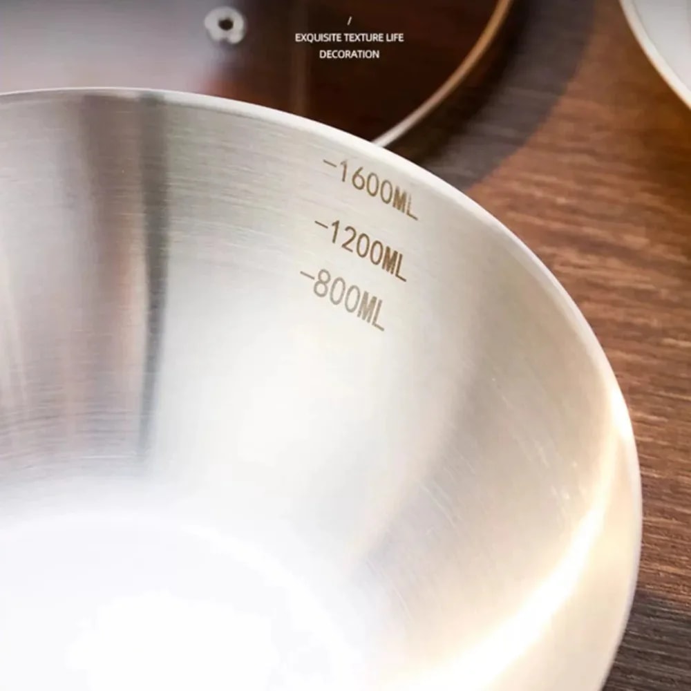 Small Wok Frying Pan, Stainless Steel Non-Stick Skillet for Home Kitchen Use, Induction Cooker, Gas Stove