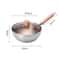 Small Wok Frying Pan, Stainless Steel Non-Stick Skillet for Home Kitchen Use, Induction Cooker, Gas Stove