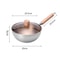 Small Wok Frying Pan, Stainless Steel Non-Stick Skillet for Home Kitchen Use, Induction Cooker, Gas Stove
