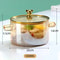 Clear Glass Saucepan With Dual Handles Soup Cooking Pot With Cover Heat Resistant Kitchen Cooking T 5