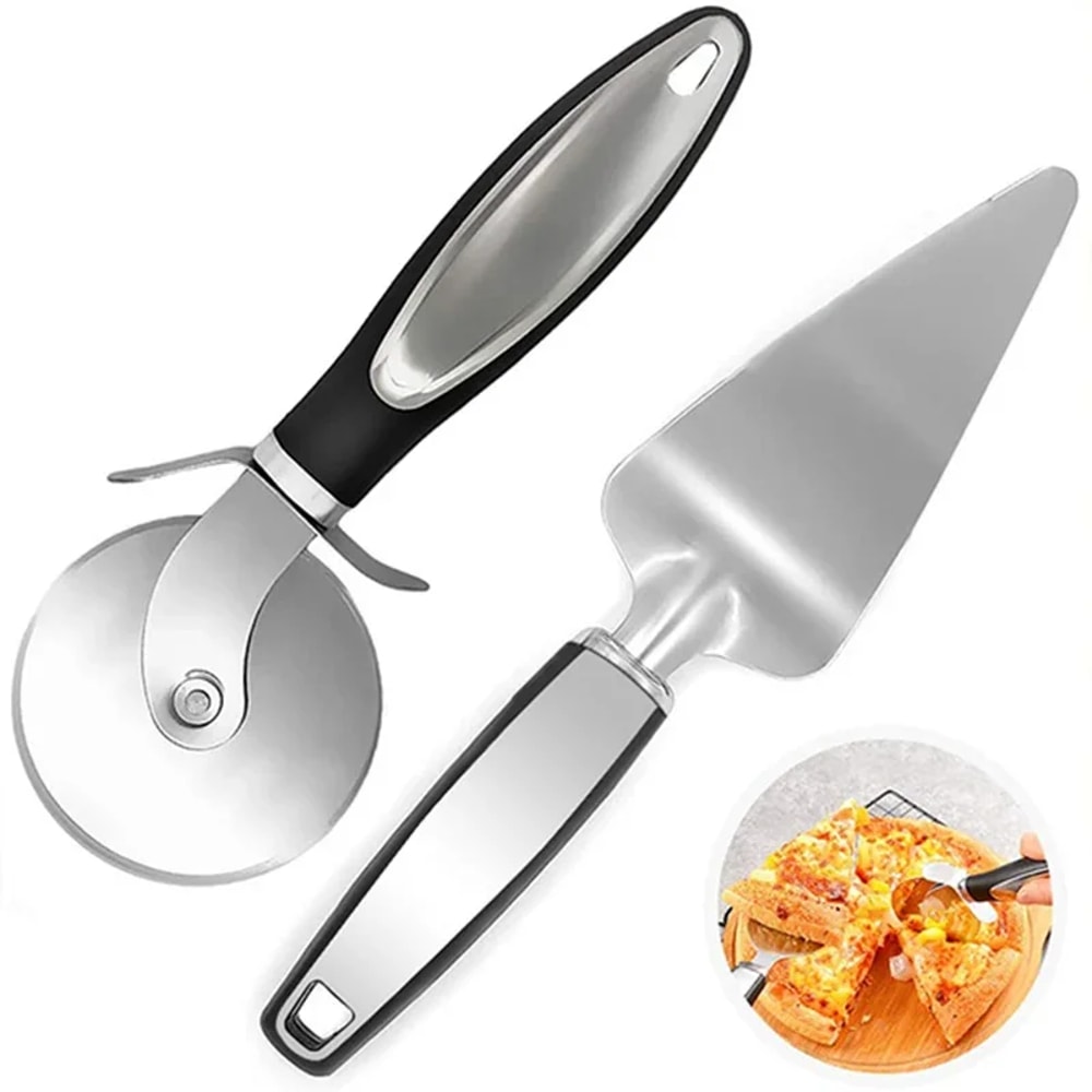 Stainless Steel Pizza Cutter Wheel, Waffle Cookie Cake Knife, Baking Gadget