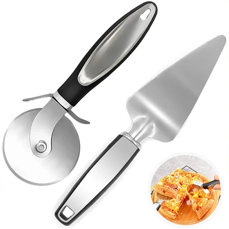 Stainless Steel Pizza Cutter Wheel, Waffle Cookie Cake Knife, Baking Gadget