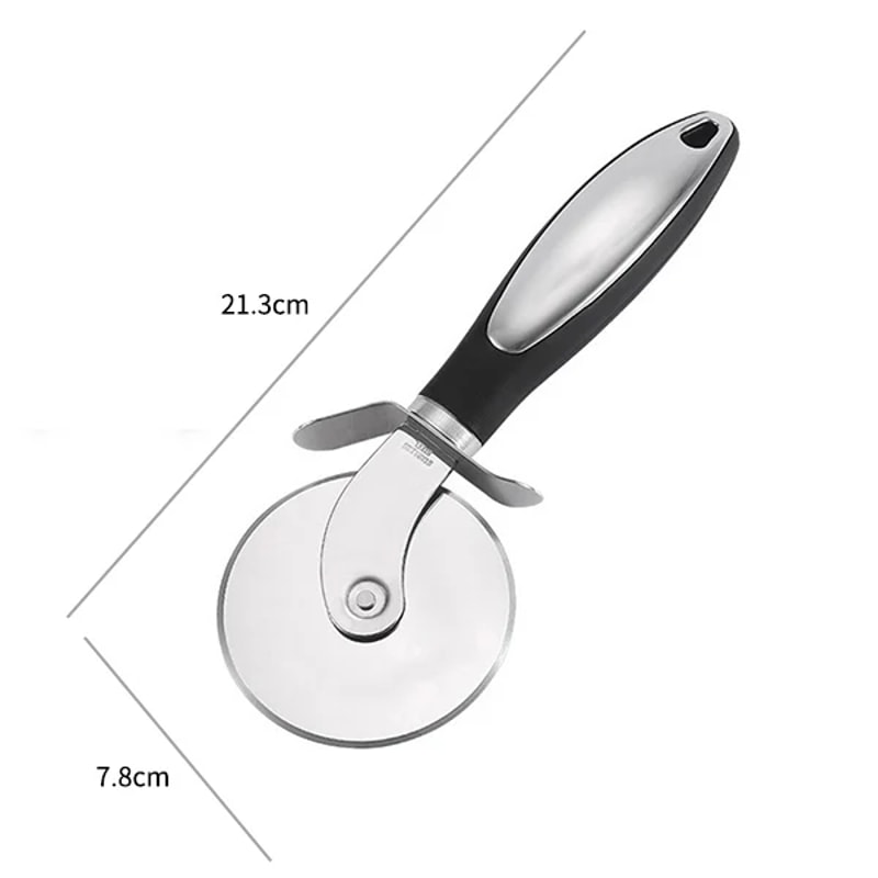 Stainless Steel Pizza Cutter Wheel, Waffle Cookie Cake Knife, Baking Gadget
