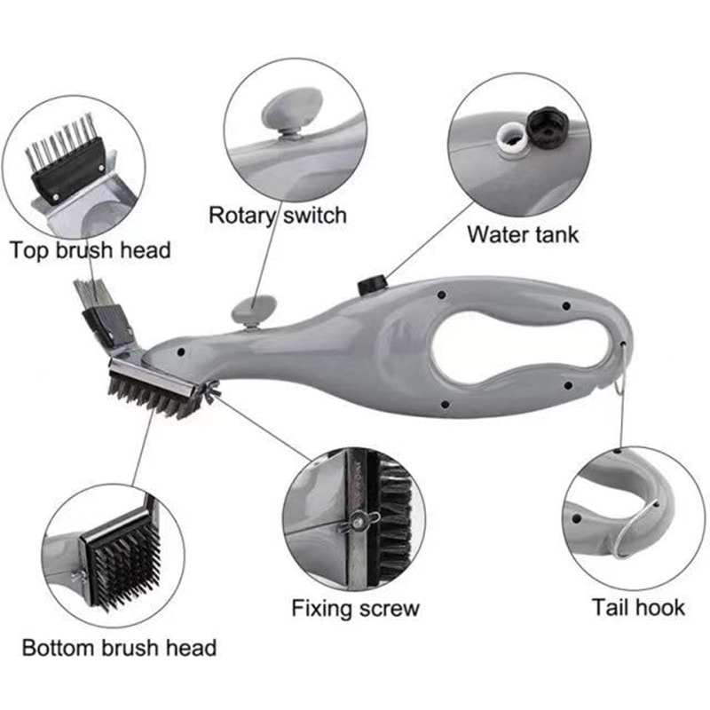 BBQ Grill Outdoor Steam Cleaning Brushes Barbecue Cleaner Charcoal Scraper Gas Accessories 4