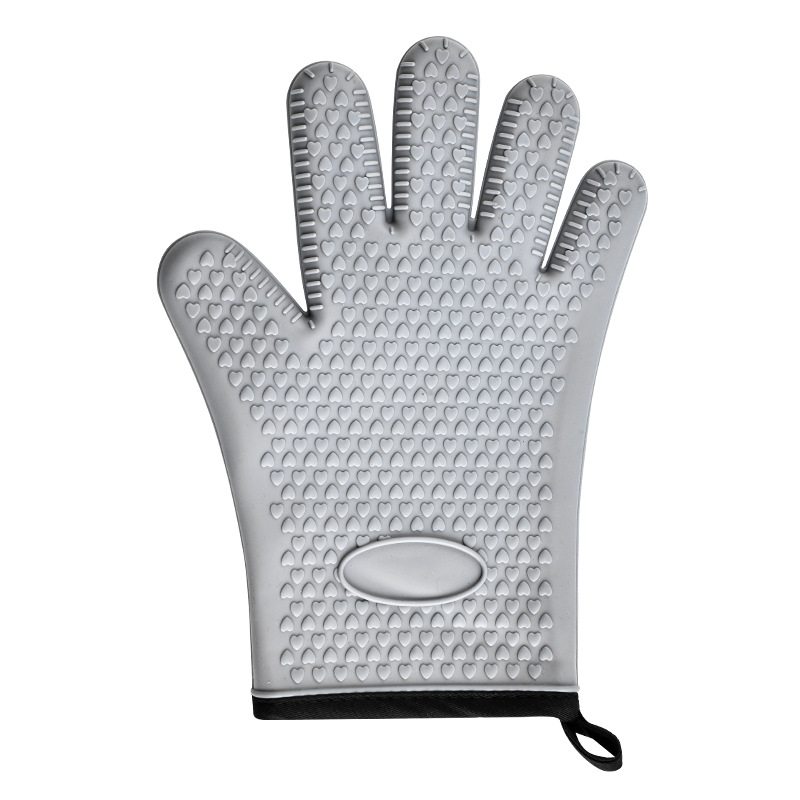 Heat Resistant Silicone Oven Mitts AntiScald Gloves For Baking BBQ Microwave Durable Potholder For 7