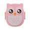 Cartoon Owl Bento Box for Kids, Microwave Safe, Food-Safe Plastic, Portable Lunch Box for School and Office