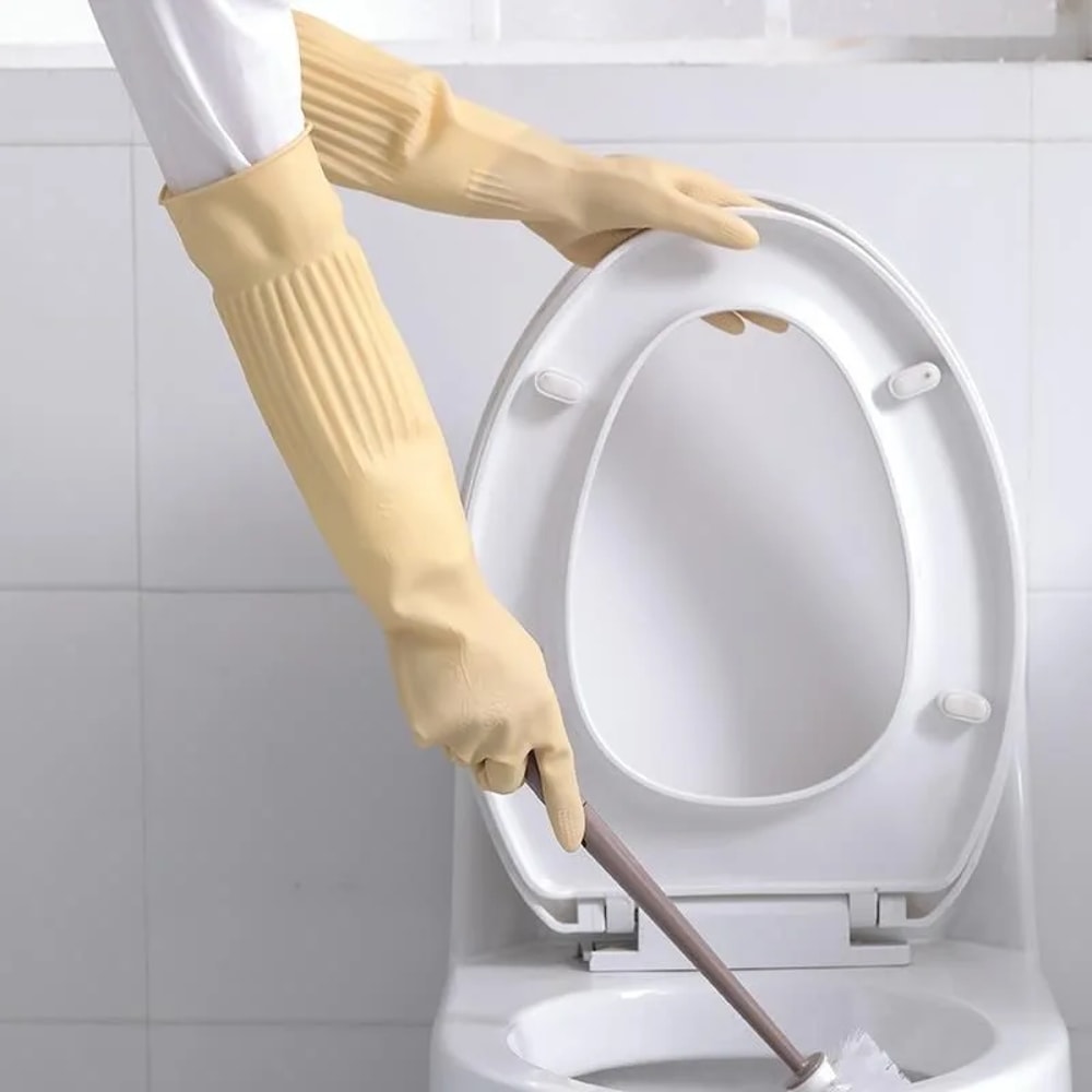 Multipurpose Reusable Rubber Dishwashing Gloves, Non-Slip for Kitchen, Car Cleaning, Gardening, Household Use