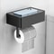 Black Multifunction Bathroom Storage Rack Stainless Steel Paper Holder With Toilet Roll And Wipes D 0