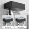 Black Multifunction Bathroom Storage Rack Stainless Steel Paper Holder With Toilet Roll And Wipes D 2