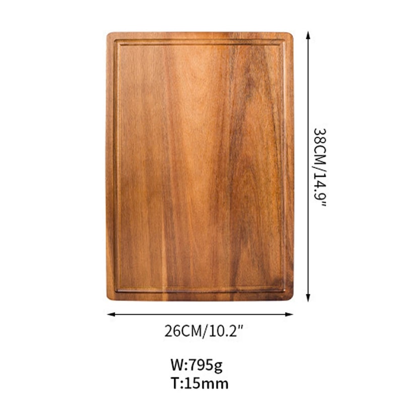 Home Use Large Thickened Acacia Wood Chopping Board for Meat, Vegetables, Fruit Cheese Perfect Kitchen Tool