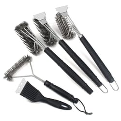 large grill brush and scraper bbq brush for grill, safe stainless steel woven wire bristles cleaner