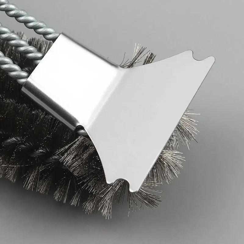 Large Grill Brush and Scraper BBQ Brush for Grill, Safe Stainless Steel Woven Wire Bristles Cleaner