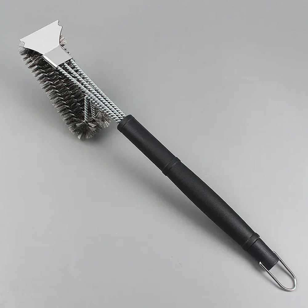 Large Grill Brush and Scraper BBQ Brush for Grill, Safe Stainless Steel Woven Wire Bristles Cleaner