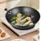 Iron Pot Wok Uncoated Non-stick Wear-resistant Kitchen Cookware with Wooden Handle