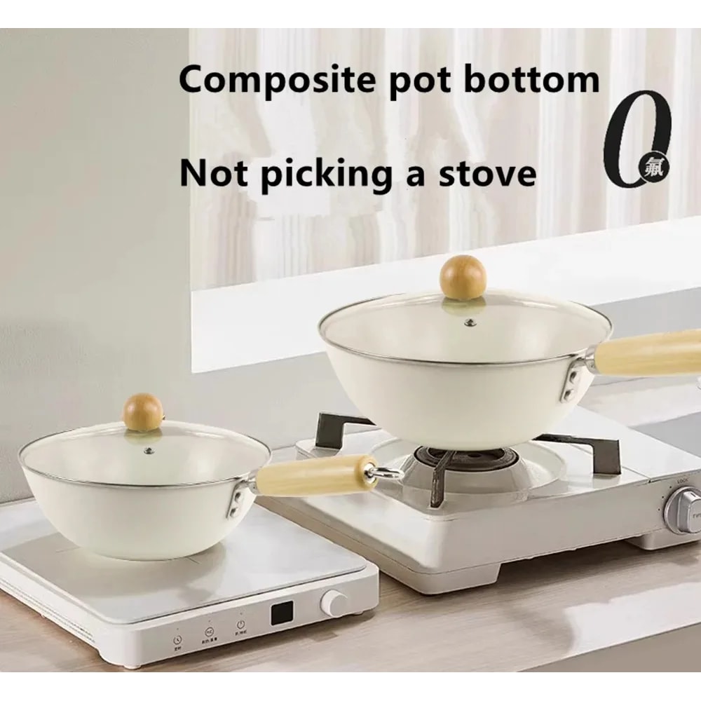 Ceramic Non-Stick Pan, Frying Pan, Wok Pan, Steak Skillet, Pancake, Nonstick Special Saucepan for Induction Cooker