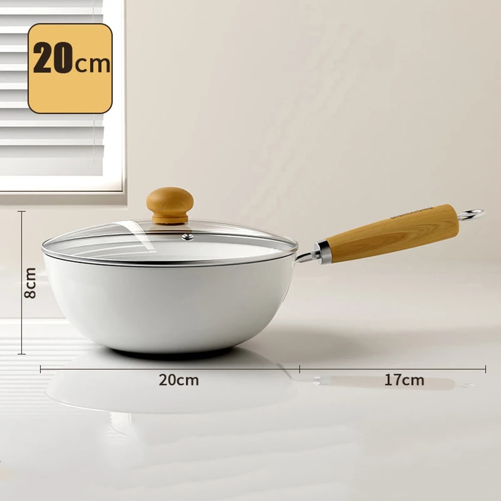Ceramic Non-Stick Pan, Frying Pan, Wok Pan, Steak Skillet, Pancake, Nonstick Special Saucepan for Induction Cooker