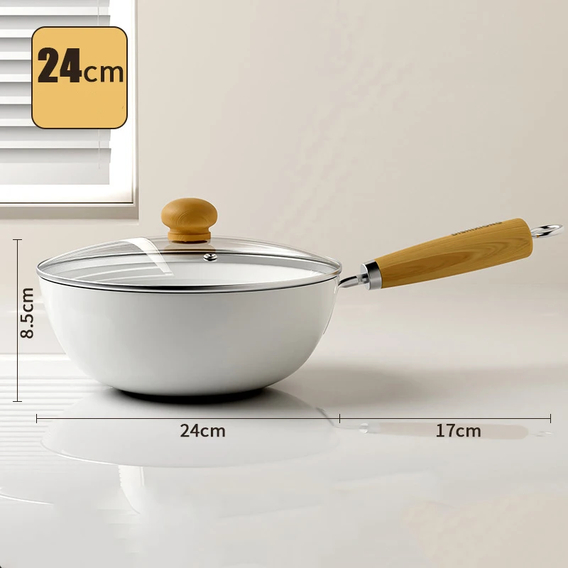 Ceramic Non-Stick Pan, Frying Pan, Wok Pan, Steak Skillet, Pancake, Nonstick Special Saucepan for Induction Cooker
