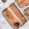 Natural Acacia Wood Coffee Tray Rectangular Plate For Serving Snacks Fruits Dessert And Tea 3