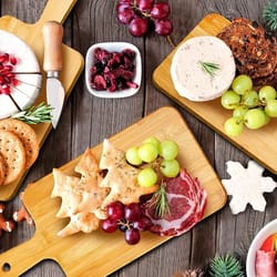 large bamboo cutting board with handle, wooden kitchen chopping board for pizza, vegetables, meat, durable serving board