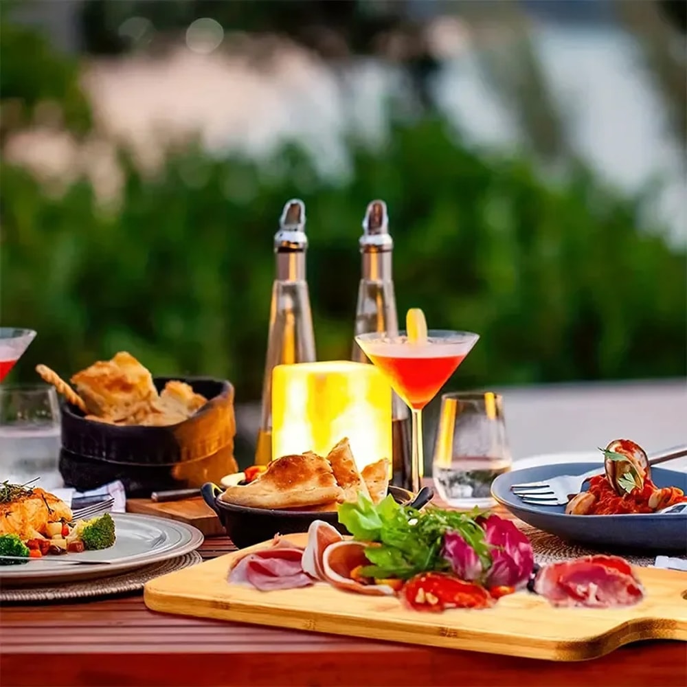 Large Bamboo Cutting Board With Handle Wooden Kitchen Chopping Board For Pizza Vegetables Meat Dura 2