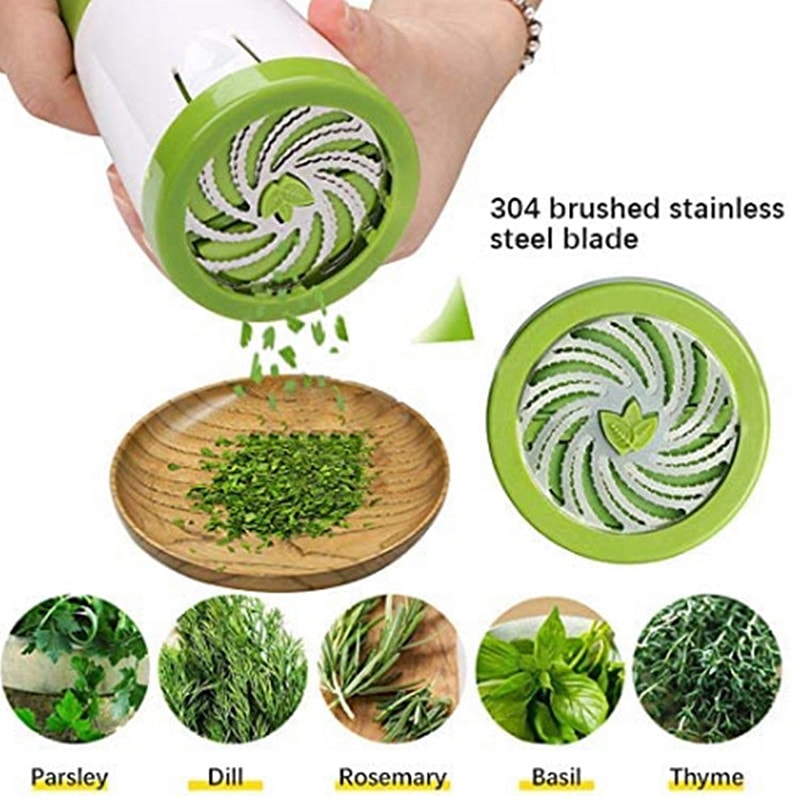 Manual Herb Grinder Vegetable Chopper For Cilantro Parsley Chili Kitchen Spice Mill Gadget 4