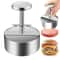 Hamburger Patty Maker Press Stainless Steel NonStick Round Manual Rice Ball Mold Thickness Adjusted 0