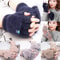 Women's Plush Fingerless Gloves, Soft, Warm Winter Mitten for Cold Protection