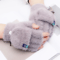 Women's Plush Fingerless Gloves, Soft, Warm Winter Mitten for Cold Protection